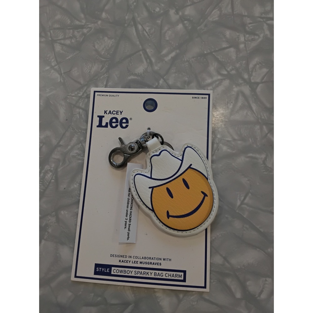 Kacey Lee Musgraves x Lee Cowboy Sparky Bag Charm Smiley Face Keychain New
